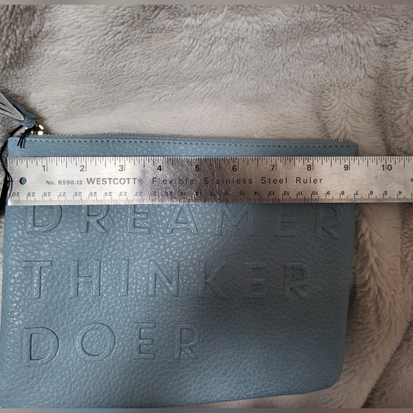 Large Embossed Pouch With Keyring From Indigo! NWT! - Picture 5 of 9